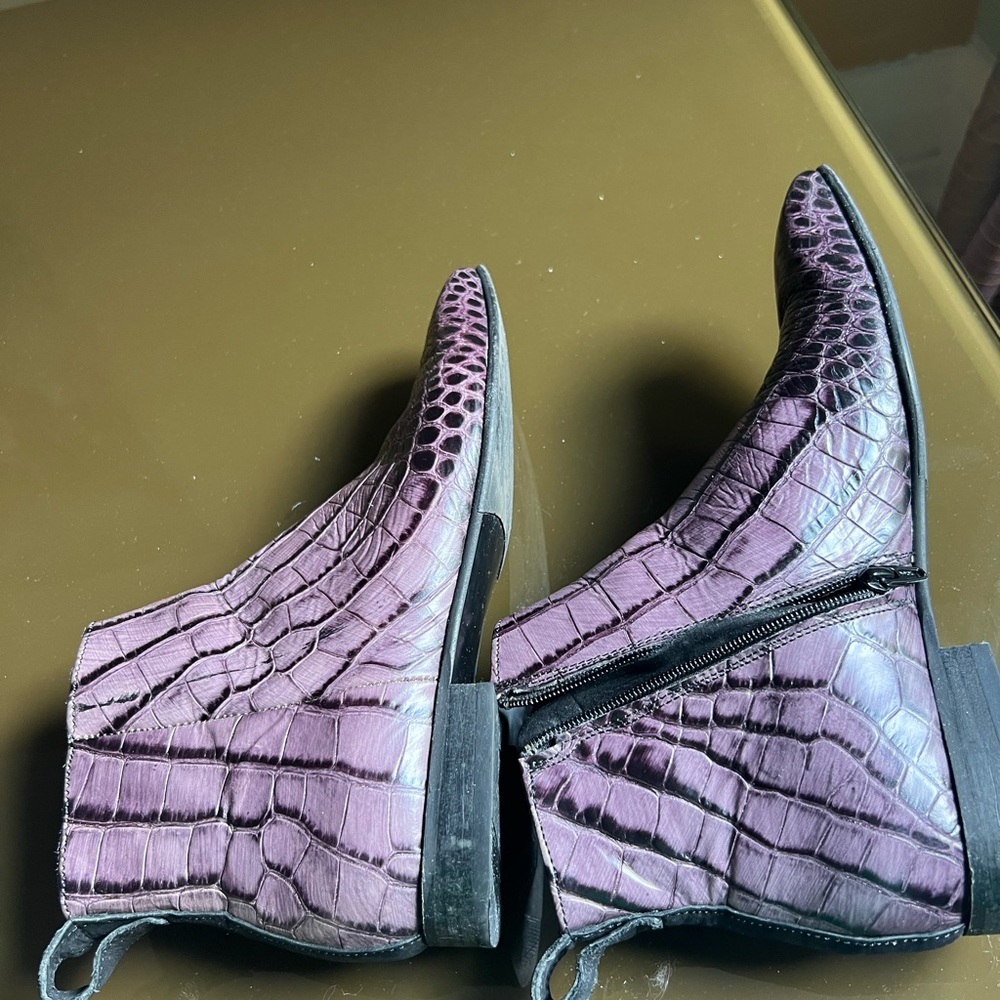 John Fluevog pirple ankle boots